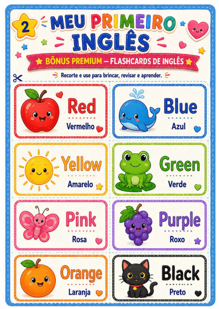 Imagem do kit premium Meu Primeiro Ingl&ecirc;s