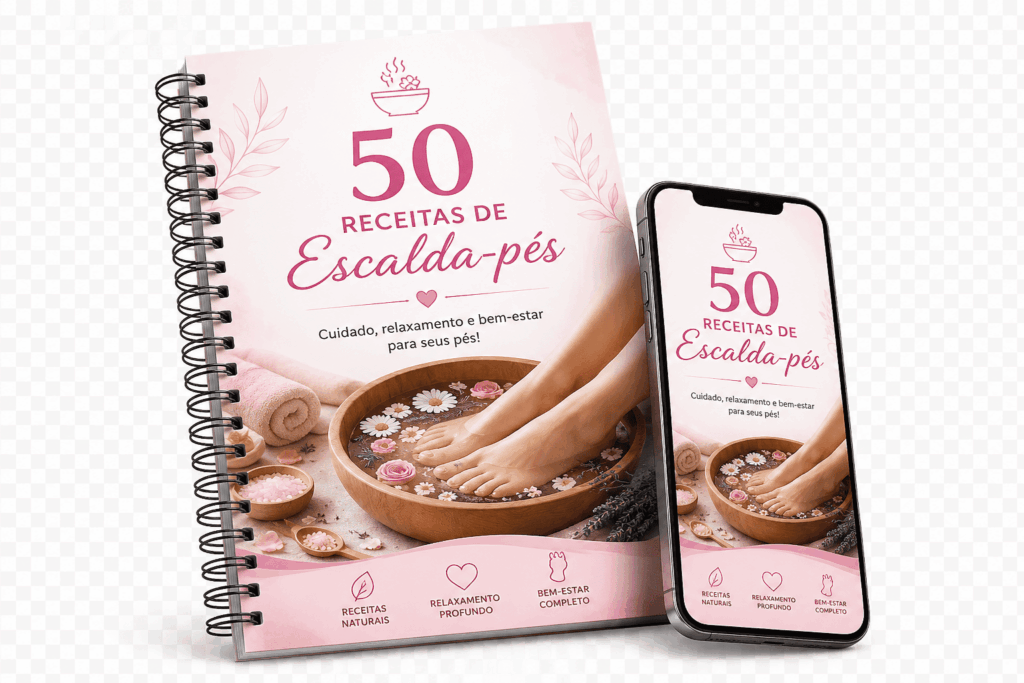 Mockup do bônus 50 Receitas de Escalda-Pés