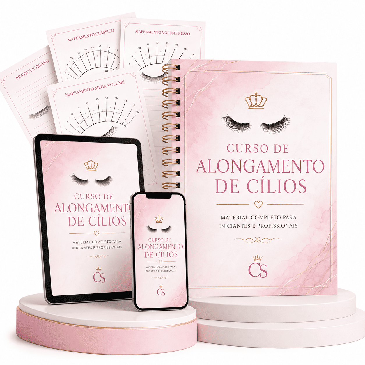 Curso profissional de Alongamento de Cílios