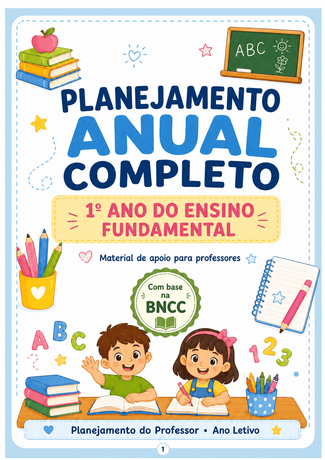 Capa do Planejamento Anual Completo 1º Ano