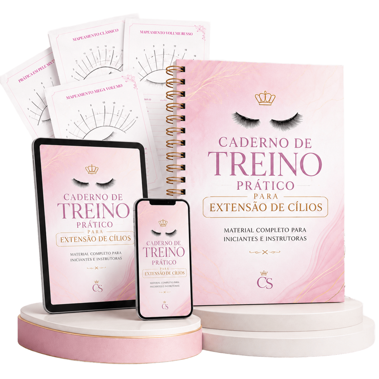Caderno de Treinos Profissional para Extensão de Cílios